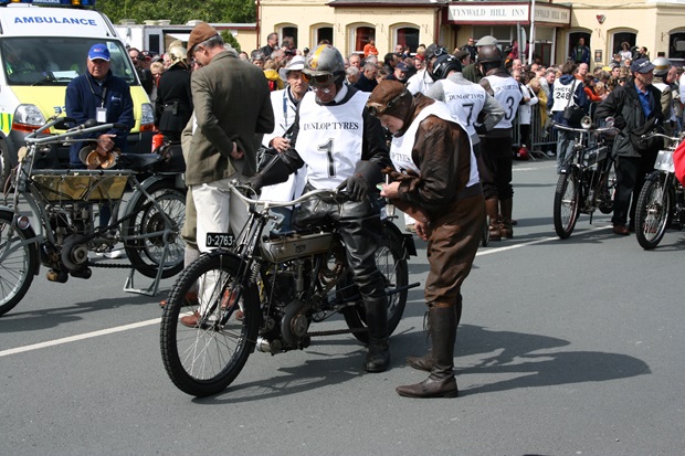 The 1907 TT-winning Norton back in action in the Isle of Man during the Centenary TT